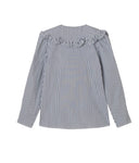 G Smilla Lace Collar Shirt - Cream/Blue Stripe