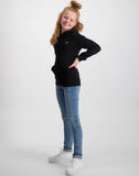 Classic hoody Girl - Black  (Hettegenser i sort)