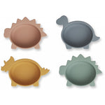 Iggy Silicone bowls 4-pack - Dino multi mix