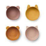 Malene silicone bowl - 4 pack - Rose multi mix