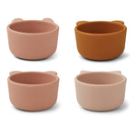 Malene silicone bowl - 4 pack - Rose