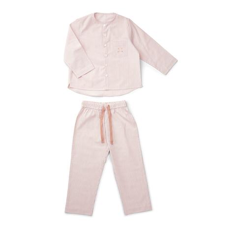 Olly Pyjamas Set - Y/D stripe Rose/white